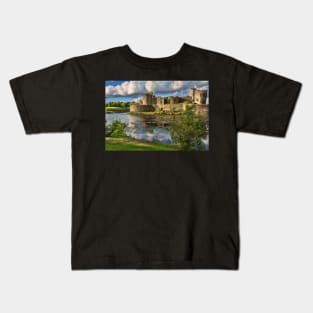 Caerphilly Castle Moat Kids T-Shirt